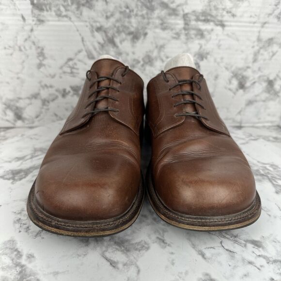 FOOTPRINTS Birkenstock Men Brown Leather Oxfords Lace Up Shoe Size 43 US 10-10.5 - Picture 2 of 9